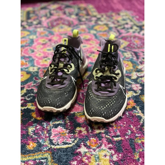 Nike React Vision Gravity Purple Volt Women`s Mesh Running Shoes SZ 8 - Picture 2 of 7